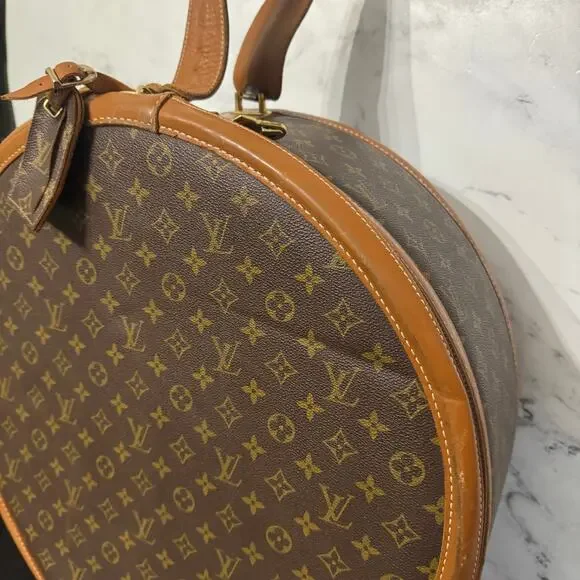 Louis Vuitton French Co. Hat Box bag Vintage Boite Chapeau monogram LV trunk - Picture 12 of 16